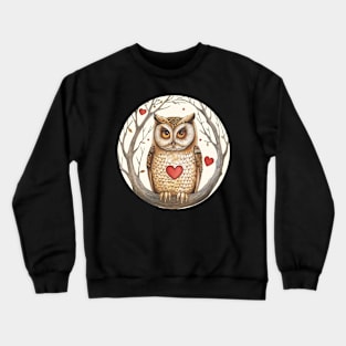 Owl  Lover Design Crewneck Sweatshirt